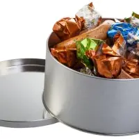 Коробка Pragmax M, круглая, серебристая Коробка Pragmax M, круглая, серебристая