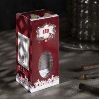 Светодиодная фигура &laquo;Белый фонарь со свечками&raquo; 5.5 &times; 13 &times; 5.5 см, пластик, батарейки AG13х3 (в комплекте), свечение тёплое белое