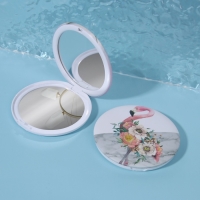 Зеркало складное &laquo;Wonderful Life&raquo;, d = 7,5 см, с увеличением, рисунок МИКС