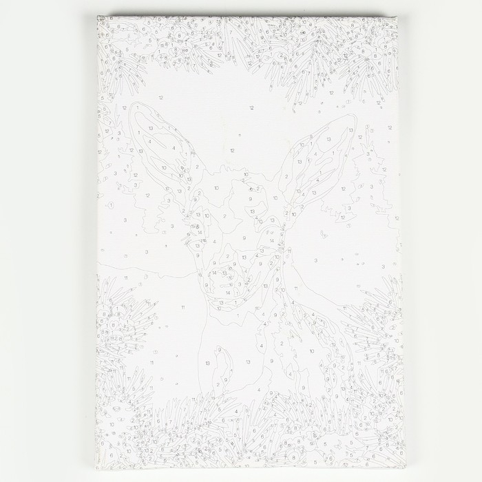 Картина по номерам на новый год на холсте с подрамником &laquo;Любопытный олень&raquo;, 20 х 30 см