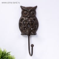 Крючок декоративный металл "Филин с узорами" 17,5х7,3х6 см Крючок декоративный металл "Филин с узорами" 17,5х7,3х6 см