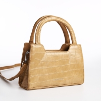 Сумка женская тоут на молнии, цвет бежевый