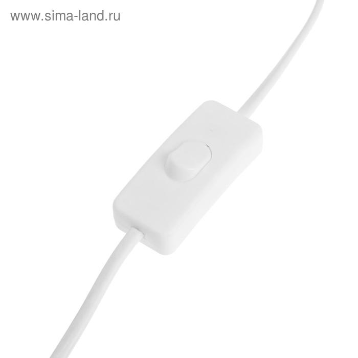 Патрон на гибкой ножке под лампу E27, 40 см, с выкл., белый, 220В Патрон на гибкой ножке под лампу E27, 40 см, с выкл., белый, 220В