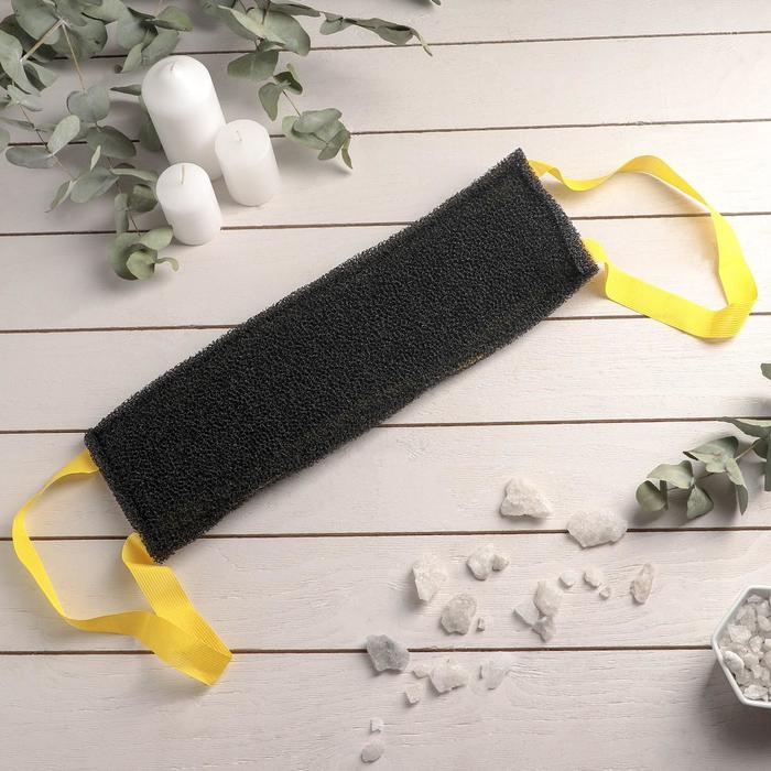 Губка для тела жёсткая «Чёрное золото», 37×12 см, цвет МИКС Губка для тела жёсткая «Чёрное золото», 37×12 см, цвет МИКС