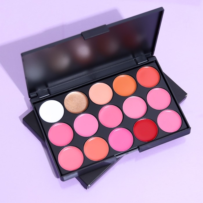 Палетка блесков для губ из 15 оттенков Палетка блесков для губ из 15 оттенков