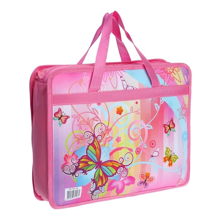 Папка с ручками пластиковая А4, 37 х 22 х 5 см Папка с ручками пластиковая А4, 37 х 22 х 5 см "Фантазия"