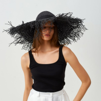 Шляпа женская MINAKU "Summer mood", размер 56-58, цвет черный Шляпа женская MINAKU "Summer mood", размер 56-58, цвет черный