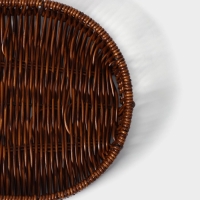 Корзинка для подачи Доляна &laquo;Огайо&raquo;, 31&times;21&times;5 см, овальная, цвет коричневый