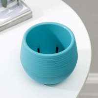 Горшок для цветов с поддоном «Япония», 125 мл, d=8 см, h=6,5 см, цвет бирюзовый Горшок для цветов с поддоном «Япония», 125 мл, d=8 см, h=6,5 см, цвет бирюзовый