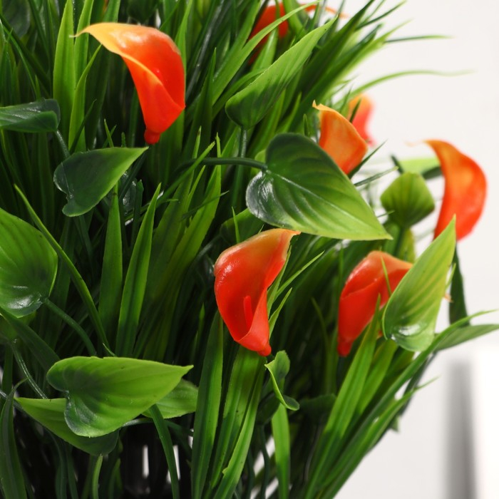 Бонсай в горшке "Нежные каллы" 10х29 см, микс