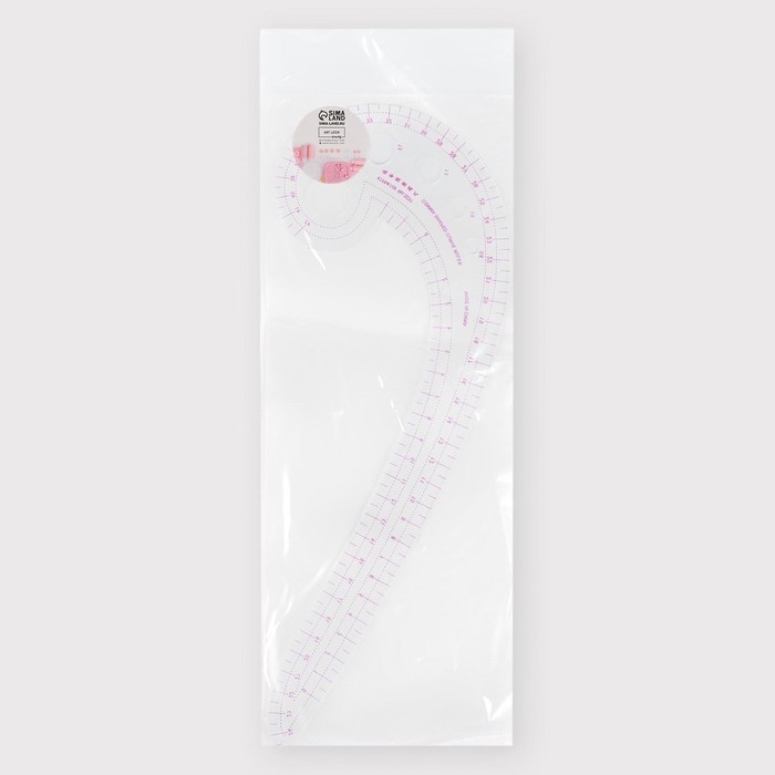 Лекало портновское метрическое «Улитка», 30 × 10,5 см, толщина 0,5 мм, цвет прозрачный Лекало портновское метрическое «Улитка», 30 × 10,5 см, толщина 0,5 мм, цвет прозрачный