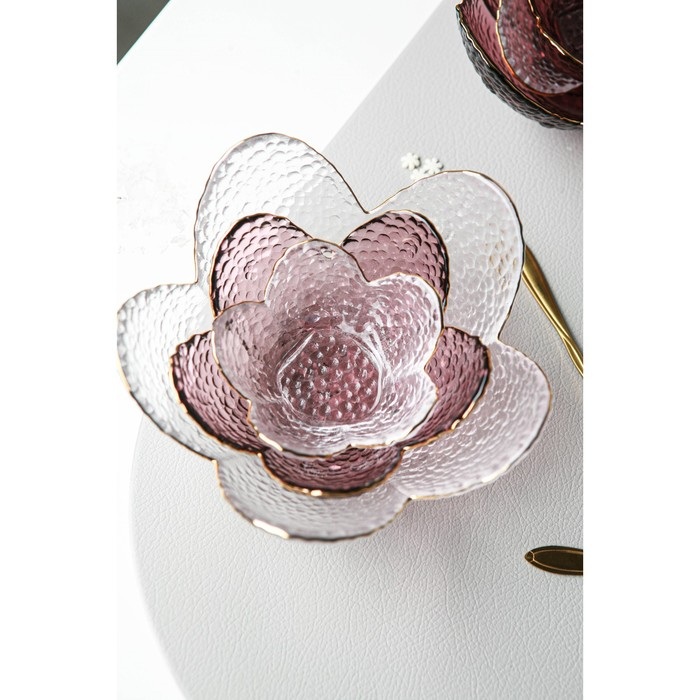 Миска стеклянная фигурная &laquo;Цветок&raquo;, 60 мл, 9&times;4 см