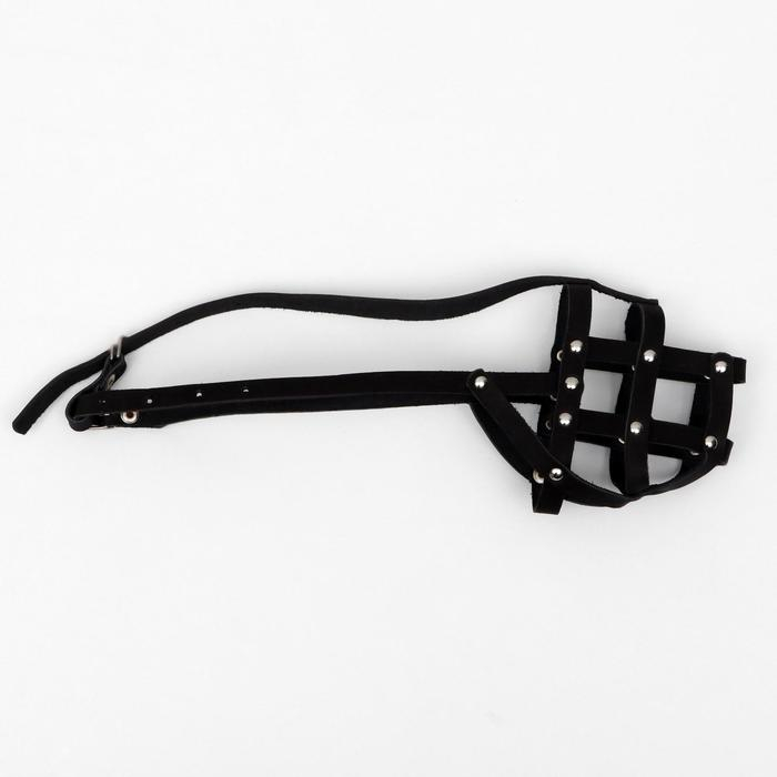 Намордник № 2, лайка, щенок овчарки (длина по носу 10 см, обхват морды 28 см), чёрный Намордник № 2, лайка, щенок овчарки (длина по носу 10 см, обхват морды 28 см), чёрный