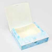 Новый год. Коробка подарочная новогодняя складная, упаковка, &laquo;Снежная Ёлка&raquo;, 20 &times; 18 &times; 5 см.