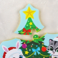 Макси - пазлы игрушка для игры в ванне &laquo;Новогодняя ёлочка&raquo;, 7 деталей, EVA