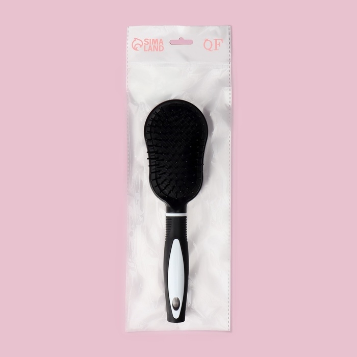 Расчёска массажная, 7 × 24 см, цвет чёрный/белый Расчёска массажная, 7 × 24 см, цвет чёрный/белый