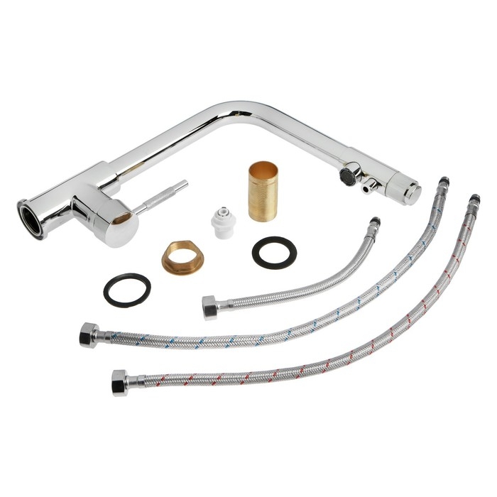 Смеситель для кухни ZEIN Z1302, однорычажный, с выходом для питьевой воды, латунь, хром Смеситель для кухни ZEIN Z1302, однорычажный, с выходом для питьевой воды, латунь, хром