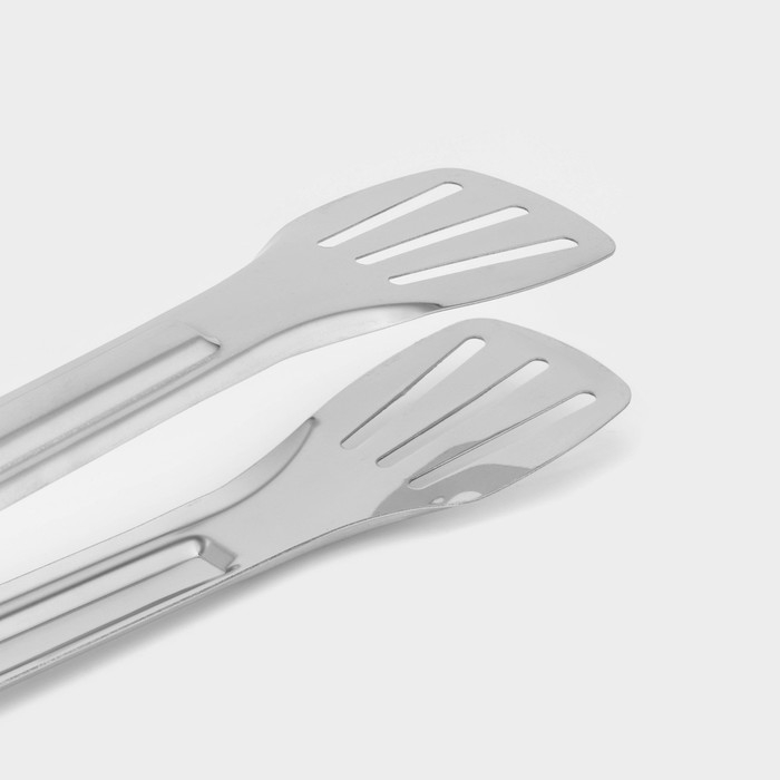 Щипцы кухонные Доляна &laquo;Яркость&raquo;, 201 сталь, 28,5&times;4,5 см, цвет красный