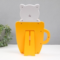 Фоторамка пластик 16х11 см "Тигренок в чашке" желтый 29,5х8х19,5 см