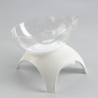 Миска прозрачная на белой подставке 10 х 12 х 13,5 см Миска прозрачная на белой подставке 10 х 12 х 13,5 см