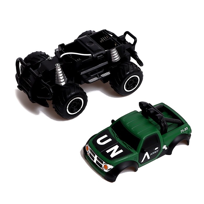 Джип радиоуправляемый &laquo;Армия&raquo;, работает от батареек, цвет зелёный