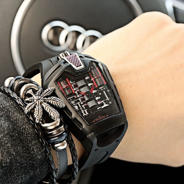 Часы наручные кварцевые мужские, d-4.5 см, водонепроницаемые Часы наручные кварцевые мужские, d-4.5 см, водонепроницаемые