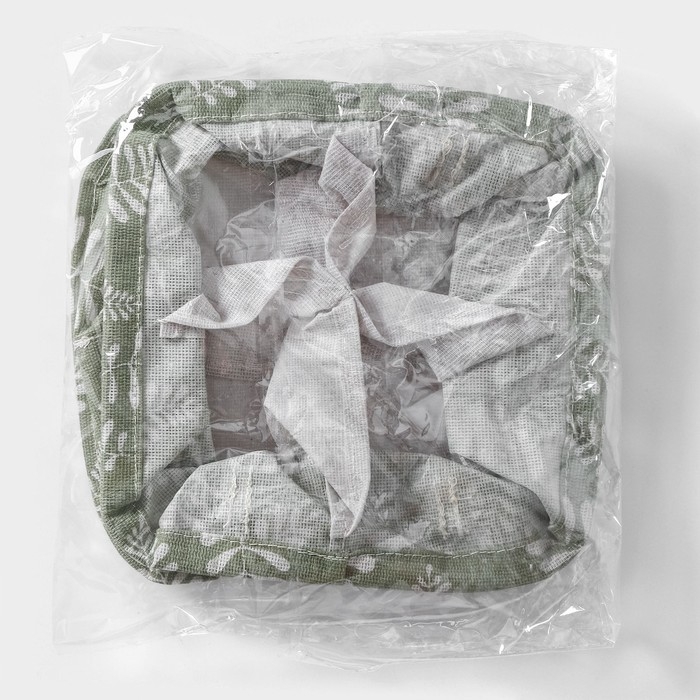 Органайзер для хранения белья Доляна Leaves, 4 ячейки, 20×20×11 см, цвет зелёный Органайзер для хранения белья Доляна Leaves, 4 ячейки, 20×20×11 см, цвет зелёный