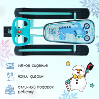 Снегокат &laquo;Тимка спорт 1+ Динозавр&raquo;, ТС1+/Д, цвет голубой
