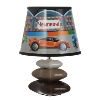 Настольная лампа "Гонки" Е14 15Вт бело-чёрный 20х20х28 см RISALUX Настольная лампа "Гонки" Е14 15Вт бело-чёрный 20х20х28 см RISALUX