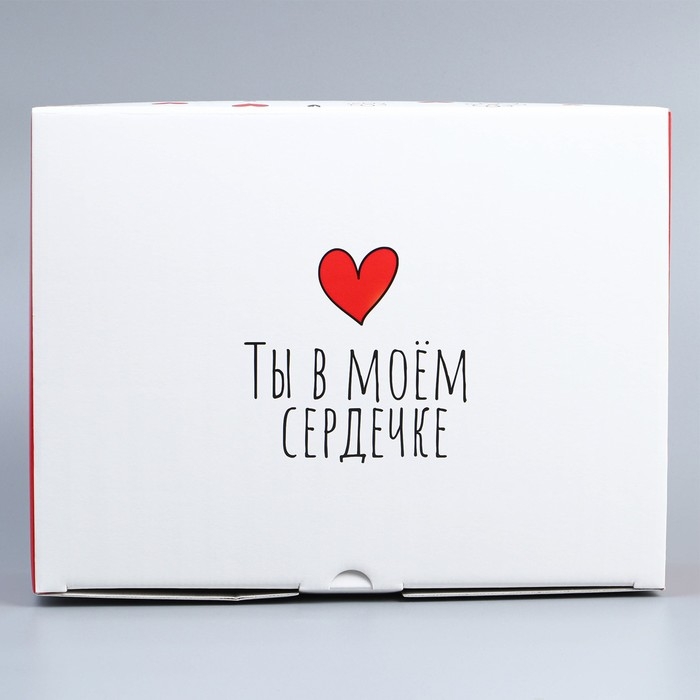 Коробка подарочная сборная, упаковка, &laquo;Люблю&raquo;, 30 х 23 х 12 см