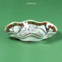 Салатник стеклянный Доляна &laquo;Новогоднее настроение&raquo;, 400 мл, 19&times;3,7 см