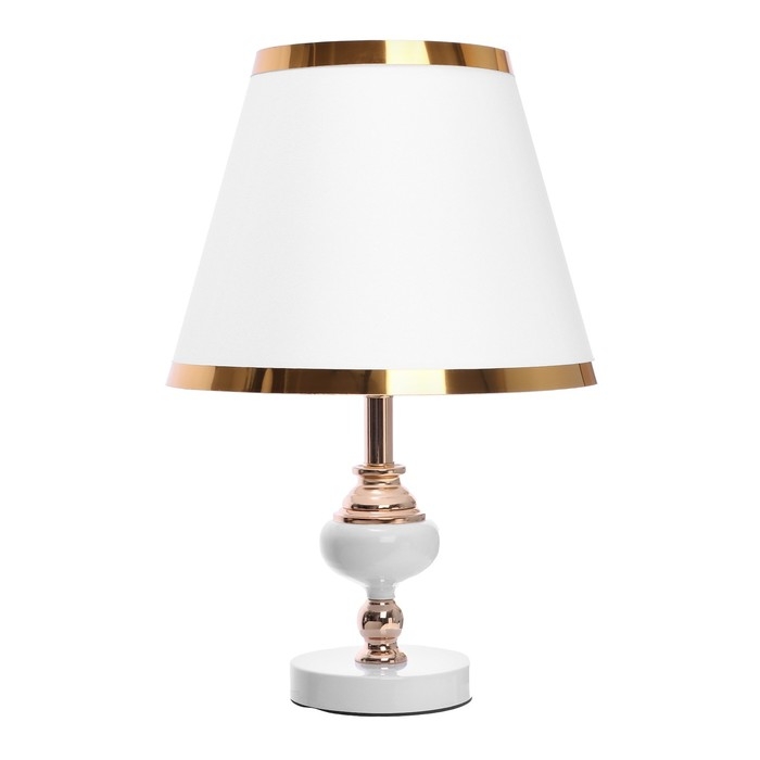 Настольная лампа Настольная лампа "Гликерия" Е27 40Вт бело-золотой 25х25х40 см
