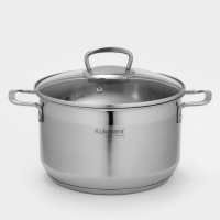 Кастрюля ORION, 4.5 л, d=22 см, стеклянная крышка, капсульное дно, индукция