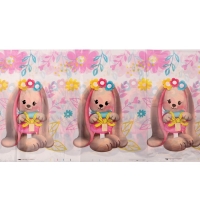 Скатерть одноразовая &laquo;Li lu&raquo;, 137 &times; 180 см, зайчик