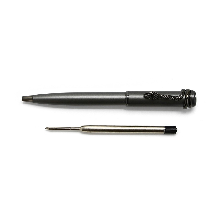 Ручка шариковая чёрная паста 1.0 мм, металл с поворотным механизмом «Змея» Ручка шариковая чёрная паста 1.0 мм, металл с поворотным механизмом «Змея»