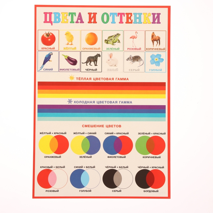 Набор обучающих плакатов Набор обучающих плакатов "Для самых маленьких" 5 штук, А4