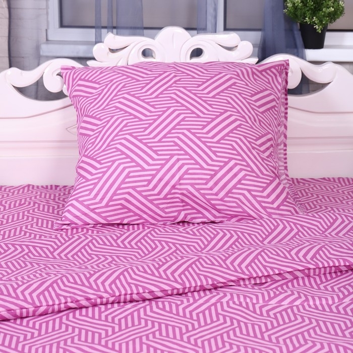 Постельное бельё 2 сп Бесконечность, ягодный, 175х210 см, 175х210 см, 70х70 см 2шт, бязь, 105г/м, 100% хлопок