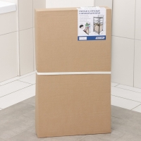 Стеллаж с корзиной для белья 3-х ярусный, 38&times;35&times;125 см, цвет белый