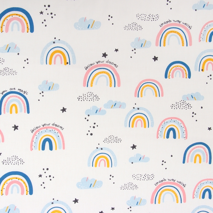 Комплект постельного белья LoveLife Комплект постельного белья LoveLife "Радуга" 112*143 см, 60*120+20 см, 40*60 см, сатин, 100% хлопок