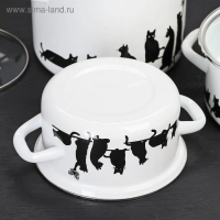 Набор кастрюль &laquo;Кошечки&raquo;, 3 предмета: 1,5 л, 2,3 л, 5 л, индукция