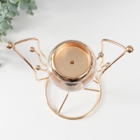 Подсвечник металл, акрил на 1 свечу d=5 см "Флора" золото 17х12х30,5 см Подсвечник металл, акрил на 1 свечу d=5 см "Флора" золото 17х12х30,5 см