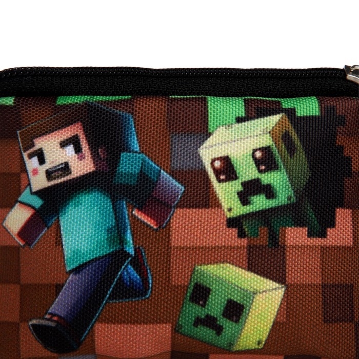 Кошелек детский текстильный "Пиксели", 11х9х0,5 см