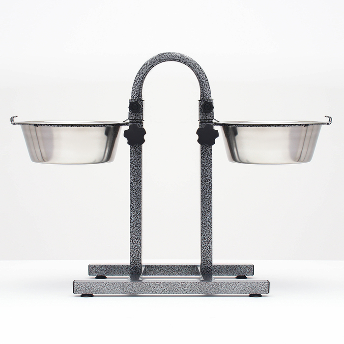 Регулируемая разноуровневая подставка 40 см с 2 мисками по 2,8 л Регулируемая разноуровневая подставка 40 см с 2 мисками по 2,8 л