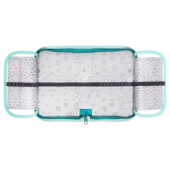 Пенал 1 секция, 130 х 210 х 40 мм, 2 откидные планки, тканевый, Calligrata TOP, Content Пенал 1 секция, 130 х 210 х 40 мм, 2 откидные планки, тканевый, Calligrata TOP, Content "Тропики"