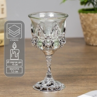 Подсвечник стекло "Наслаждение" 12*6,5*6,5 см, серебро Подсвечник стекло "Наслаждение" 12*6,5*6,5 см, серебро