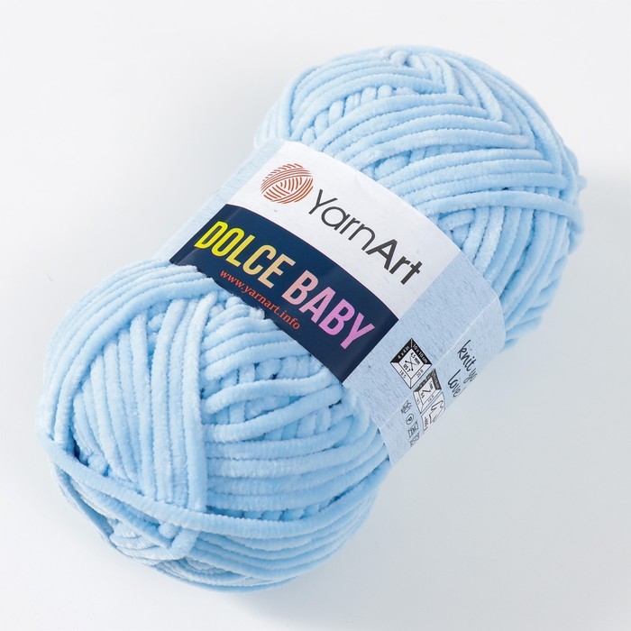 Пряжа Пряжа "Dolce Baby" 100% микрополиэстер 85м/50 гр (749 голубой)