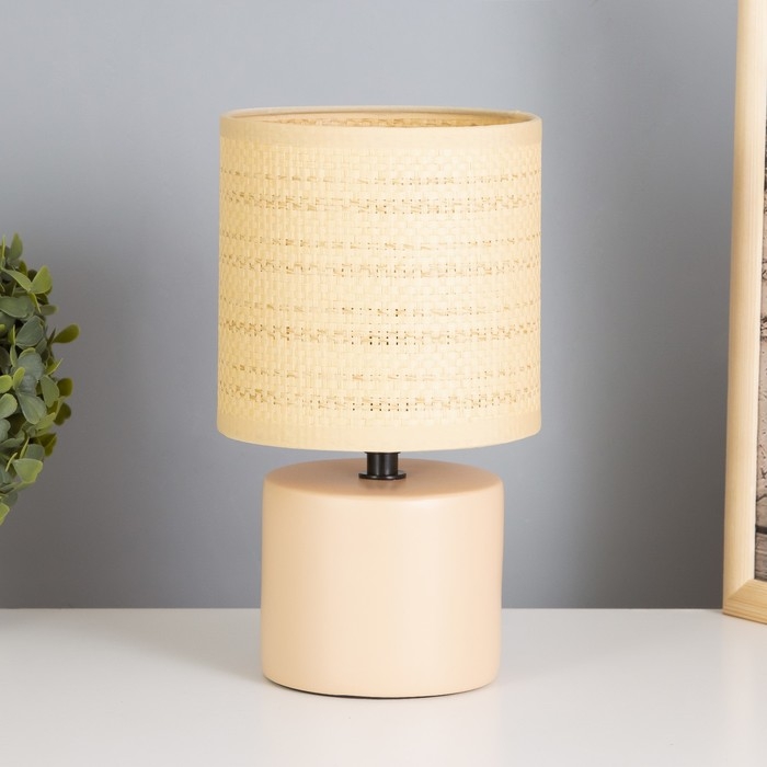 Лампа настольная Лампа настольная "Хавьер" 1х40Вт Е14 слоновая кость 13х13х23см