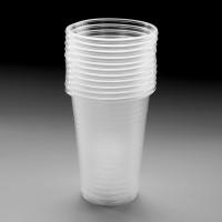 Набор стаканов одноразовых пластиковых прозрачных 200 мл 100 штук