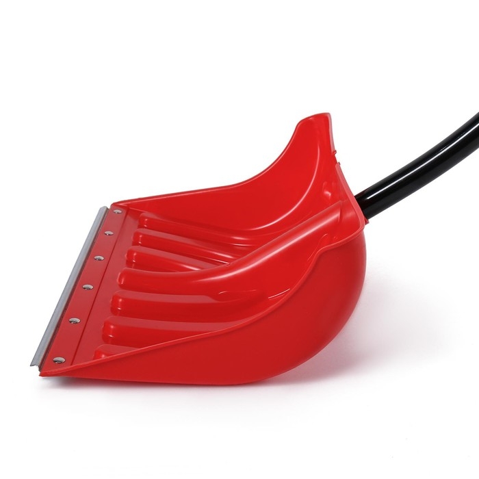 Лопата пластиковая, ковш 340 &times; 500 мм, с оцинкованной планкой, алюминиевый черенок, &laquo;Пингвин&raquo;