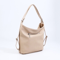 Сумка женская мешок на молнии, цвет бежевый Сумка женская мешок на молнии, цвет бежевый